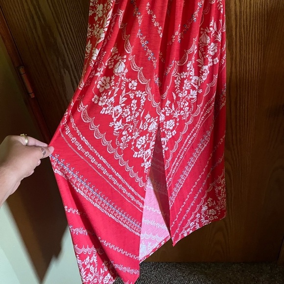 Three Pink Hearts by Trixxi Maxi Dress w/ Side Slit - Picture 2 of 8